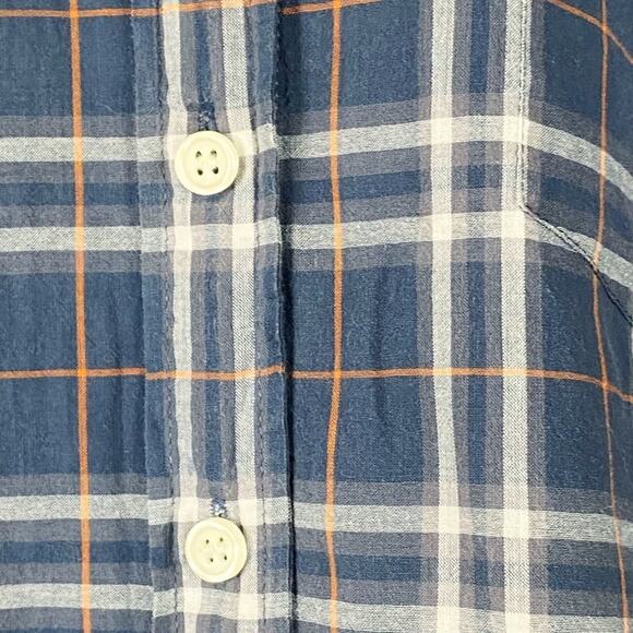 J. Crew Plaid Perfect Button Down Shirt in Navy - Picture 3 of 8